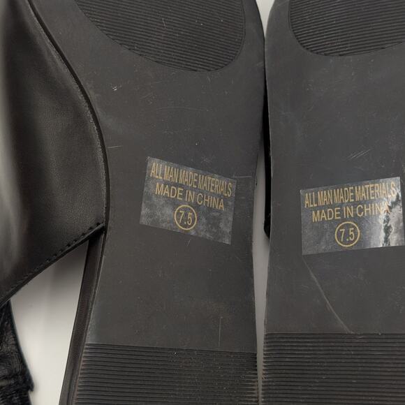 Chase & Chloe Rhinestone Slingback Flat Pointed Toe Women's Size US7.5 EU38 - Picture 9 of 13